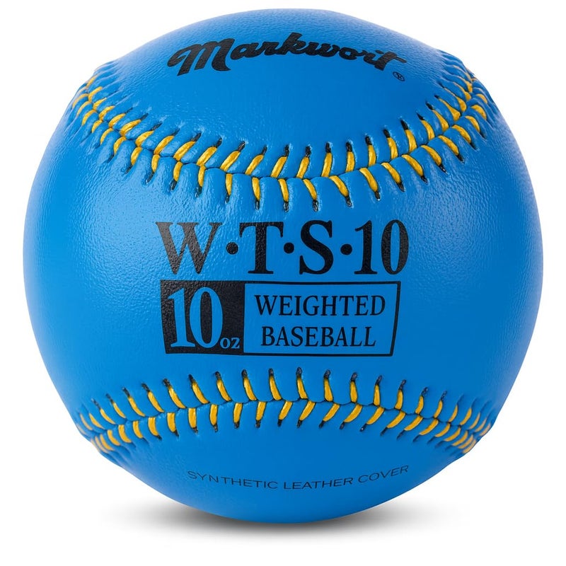 Markwort Synthetic Cover Weighted Baseball, Blue, 10 oz